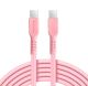 Pink 6ft Long Cable for Google Pixel 3 XL  - Cord PD Fast Charger USB-C to Type-C - ACB43