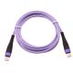 Purple 10ft PD Cable for TCL 40 X 5G  - Extra Long  Fast Charger Cord Type-C to USB-C - ACA95