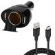 2-Port USB Charger for Nokia T21  - DC Socket Power Cord 6ft Type-C Cable - ACA87