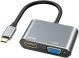 USB-C to HDMI VGA Adapter for Samsung Galaxy Z Fold 3 5G  - TV Video Hub HDTV Cable Video Splitter - ACF91