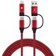 4-in-1 USB-C Cable for Apple iPad Pro 12.9 (2018 3rd Gen)  - [Type-C, iPhone, USB-A] Power Cord Fast Charger - ACC70