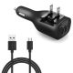 2-in-1 Car Home Charger for Motorola Razr Plus (2023)  - Travel Power Adapter Long Cord 6ft Micro USB Cable - ACY09