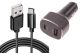 36W PD Fast Car Charger for Apple iPhone 6 Plus  - Long Cord 2-Port 6ft USB-C Cable - ACY32