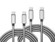 3ft and 6ft Long Metal PD USB-C Cables for Samsung Galaxy Z Fold 2  - Power Wire TYPE-C to TYPE-C Cord Fast Charge - ACY65