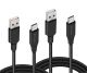 3ft and 6ft Long USB-C Cables for Nokia 8  - Power Wire TYPE-C Cord Fast Charge - ACY74