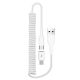 Coiled USB Cable  for Motorola Razr Plus (2023)  - Power Wire  Micro-USB to USB-C Adapter Charger Cord - ACK34