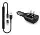 2-in-1 Car Home Charger for TCL Tab 11  - Charger Cord Micro-USB to USB-C Adapter Coiled USB Cable - ACE96