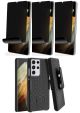 Belt Clip Case and 3 Pack Privacy Screen Protector - Kickstand Cover TPU Film Swivel Holster - ACA85+3Z20