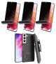 Belt Clip Case and 3 Pack Privacy Screen Protector - Kickstand Cover TPU Film Swivel Holster - ACZ54+3Z24