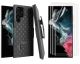 Belt Clip Case and 3 Pack Screen Protector for Samsung Galaxy S22 Ultra  - Kickstand Cover TPU Film Swivel Holster - ACZ53+3Z34