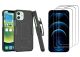  Belt Clip Case and 3 Pack Screen Protector  for Apple iPhone 13  - Kickstand Cover Tempered Glass Swivel Holster - ACC26+3F34