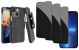 Belt Clip Case and 3 Pack Privacy Screen Protector for Apple iPhone 13  - Kickstand Cover Tempered Glass Swivel Holster - ACA49+3Z26