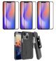 Belt Clip Case and 3 Pack Screen Protector for Apple iPhone 13 Pro  - Kickstand Cover Tempered Glass Swivel Holster - ACA49+3Z31