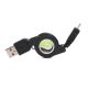 USB Cable for Amazon Fire HD 7 (2014 Release)  - Charger MicroUSB Retractable - ACC92