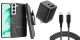 Belt Clip Case and Fast Home Charger Combo for Samsung Galaxy S22 Ultra  - 6ft Long USB-C Cable PD Type-C Power Adapter Swivel Holster - ACZ56+G88