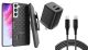 Belt Clip Case and Fast Home Charger Combo for Samsung Galaxy S22 Plus  - 6ft Long USB-C Cable PD Type-C Power Adapter Swivel Holster - ACZ54+G88
