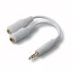 Headphones Splitter for Motorola Moto Z3 Play  - Dual Headset Port Earphone Adapter 3.5mm - ACF85