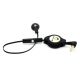 Retractable Mono Earphone for Samsung Galaxy XCover FieldPro  - Headset 3.5mm w Mic Headphone - ACJ80