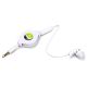 Retractable Mono Earphone for Microsoft Surface Go 3 (10.5)  - Headset 3.5mm w Mic Headphone - ACS09