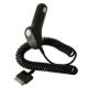 Car Charger - Cable Coiled USB Port - ACJ20
